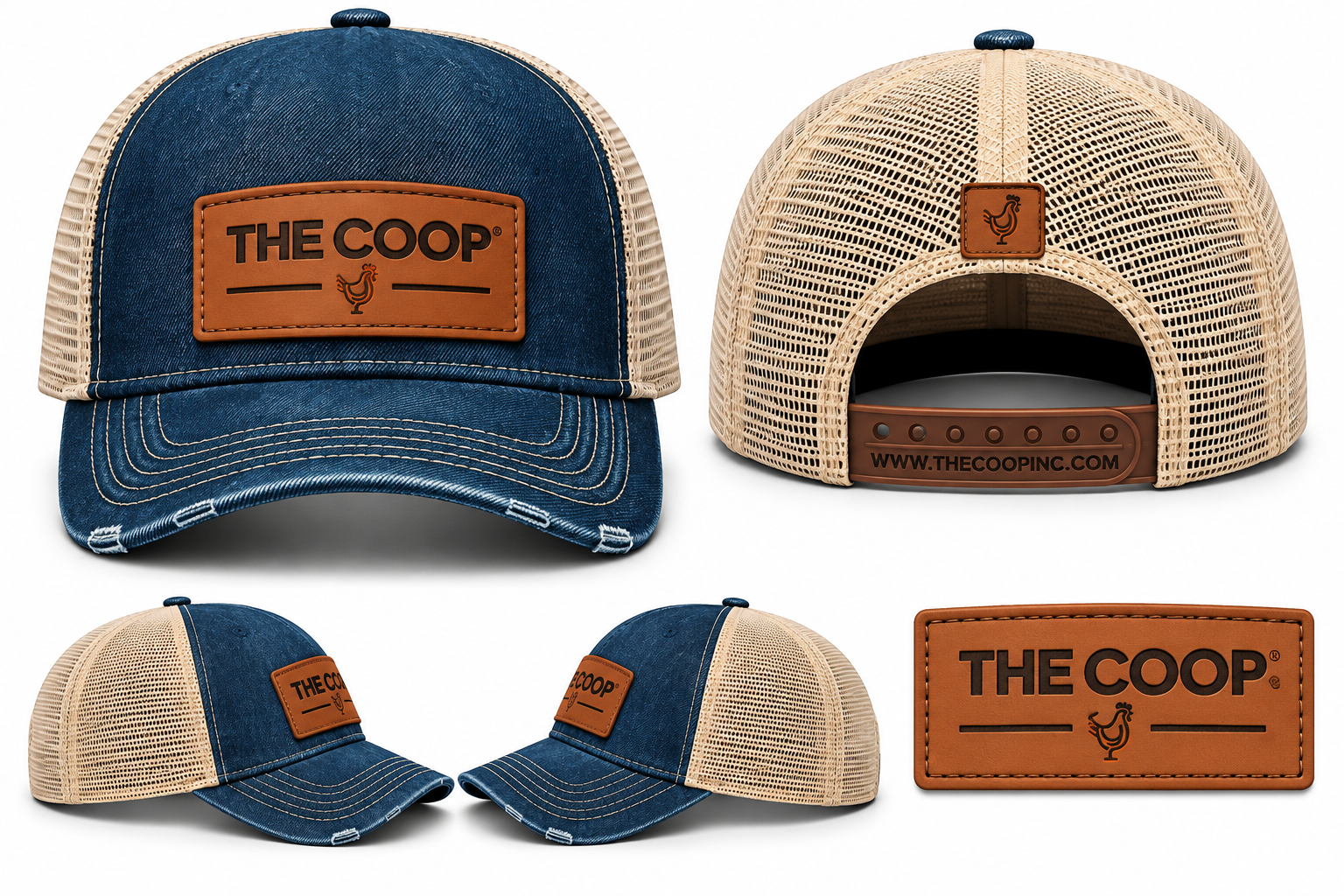 The Texan Trucker Hat, front and back product views