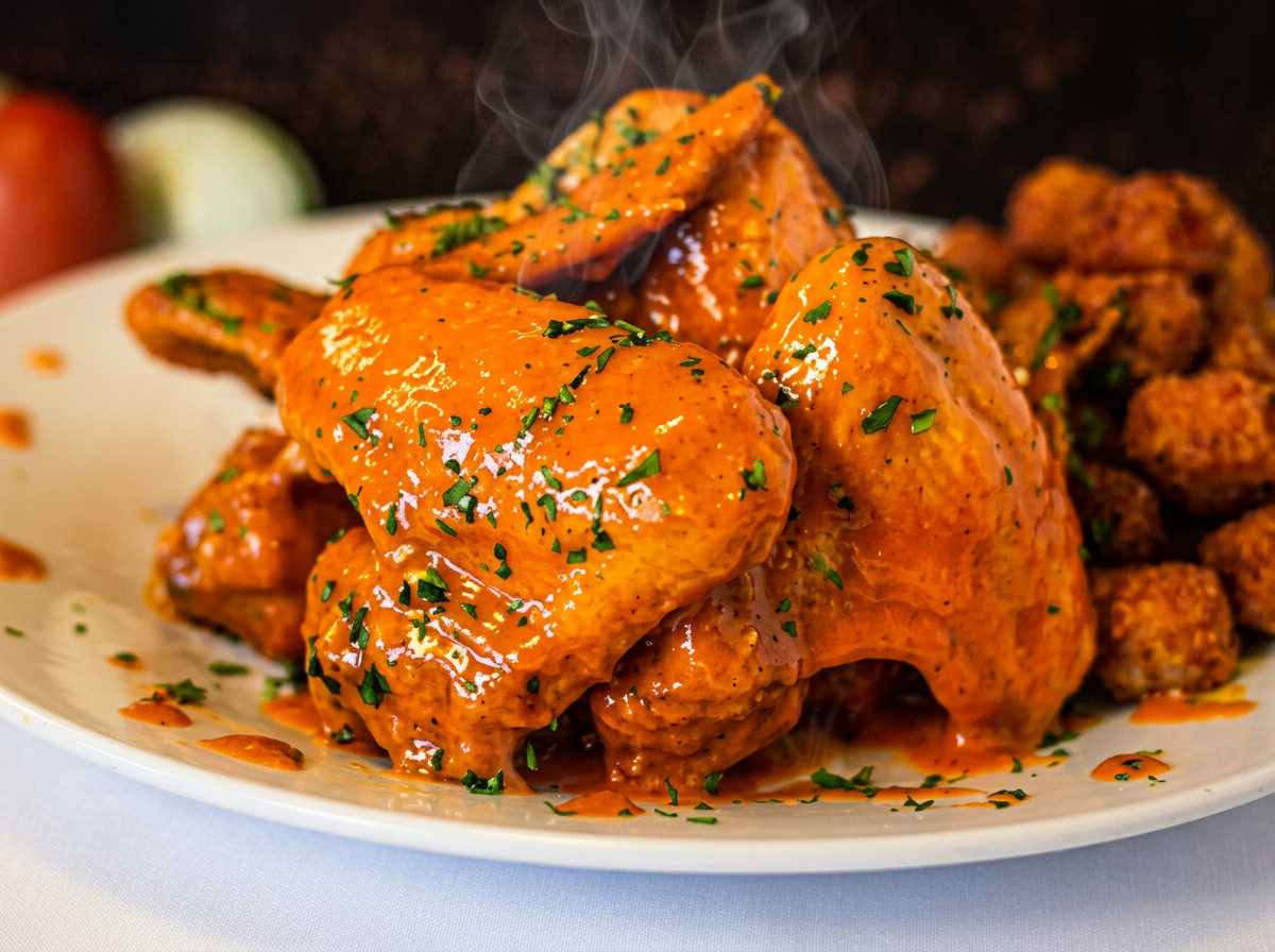 The COOP wings glazed in signature sauce